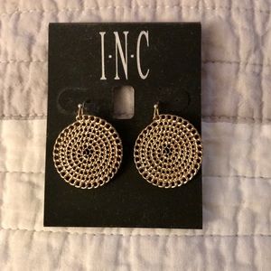 INC Gold Disc Earrings, New With Tags.